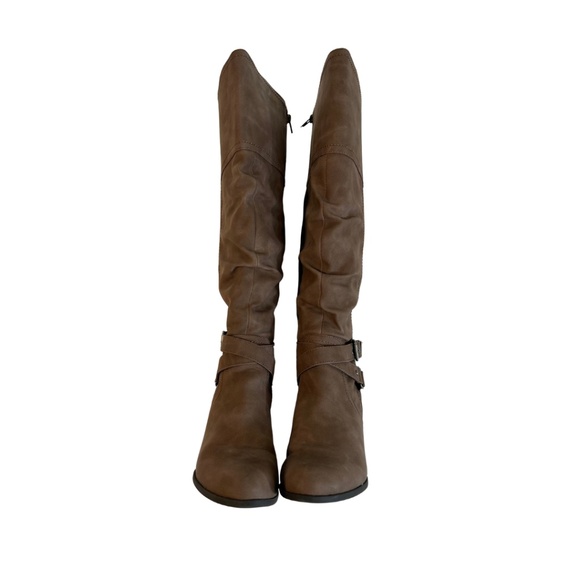 Brown "Irsimba" knee-high boots by Indigo Rd., size 8M - Picture 1 of 14